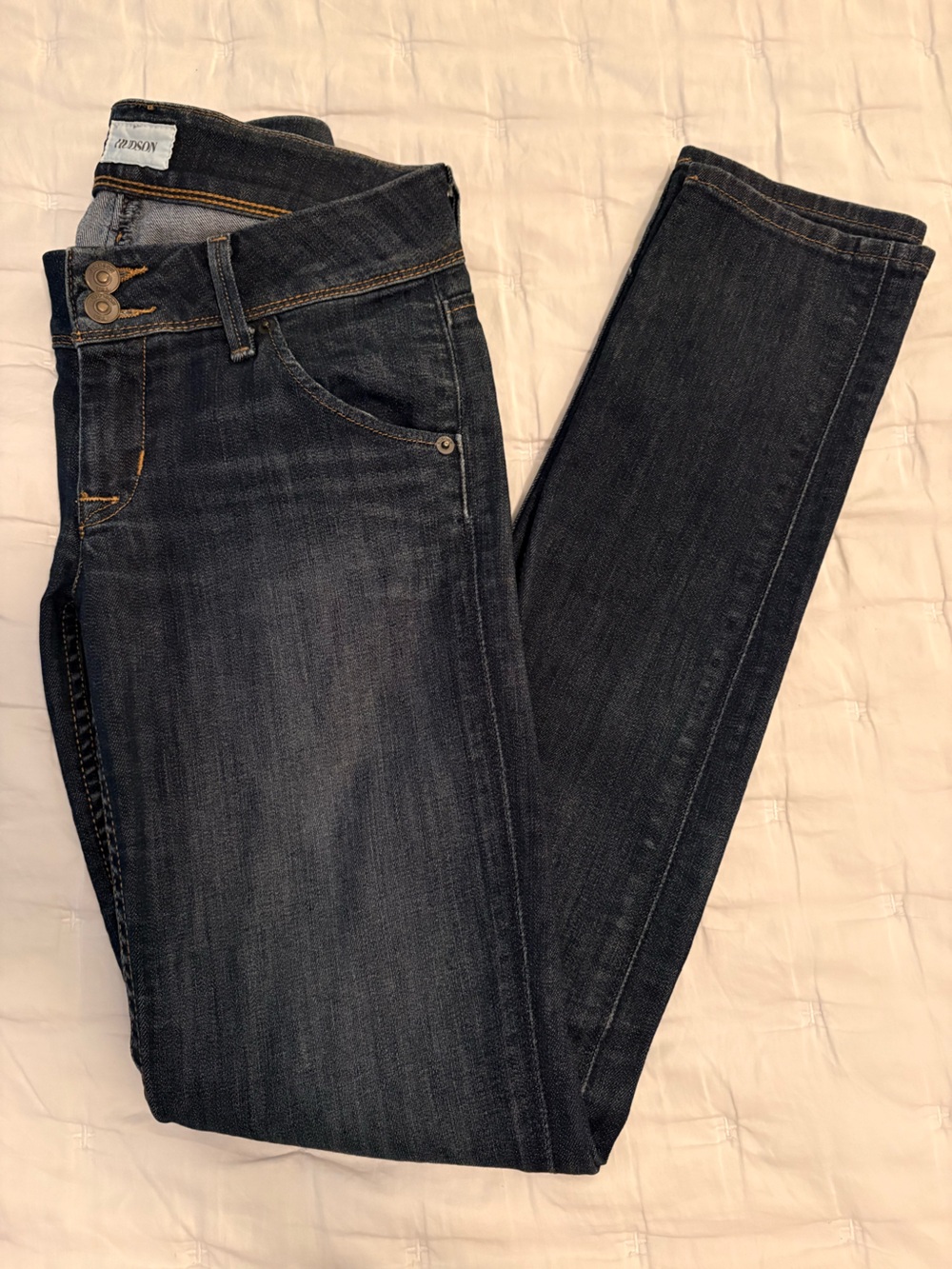 Size 25 - Hudson Collin flap Women's Skinny Dark Indigo Wash jeans